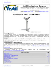 Vestil STAND-G-V Series Manual