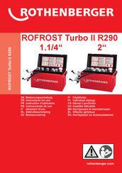 Rothenberger ROFROST Turbo II R290 Instructions For Use Manual