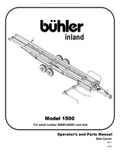 Buhler 08BM1500001 Operator And Parts Manual