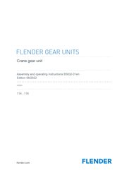 FLENDER 114 Assembly And Operating Instructions Manual