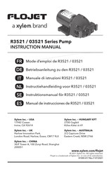Xylem FLOJET R3521 Series Instruction Manual