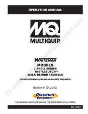 MULTIQUIP WHITEMAN INSTACLUTCH J Series Operation Manual