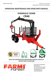 Farmi Forest CR40 Operation, Maintenance And Spare Parts Manual