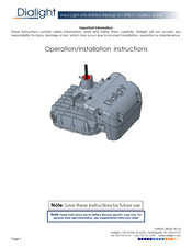 Dialight Vigilant Operation & Installation Instructions