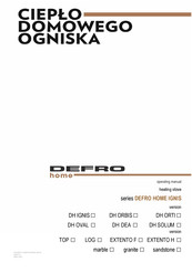 Defro Home ORBIS EXTENTO F Operating Manual
