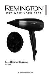 Remington Rose Shimmer Hairdryer Manual