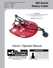 BROWN 6C2100 Owner's/Operator's Manual