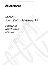 Lenovo Flex 2 Pro-15/Edge 15 Hardware Maintenance Manual