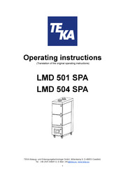 Teka LMD 501 SPA Operating Instructions Manual