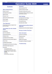 Casio 5639 Operation Manual
