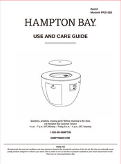 Hampton Bay FP21525 Use And Care Manual