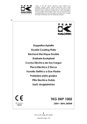 Team Kalorik TKG DKP 1002 Operating Instructions Manual