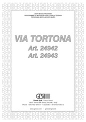Gessi VIA TORTONA 24943 Manual