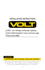 Volt VHS-6726-8-BRB Installation Instructions Manual