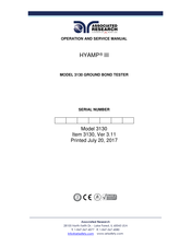 IKONIX Associated Research HYAMP III Operation And Service Manual