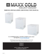 Maxx Cold MXSH3.4S Service, Installation, And Instruction Manual