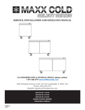 Maxx Cold MXSF60UHC Service, Installation And Operation Manual