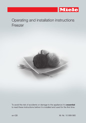 Miele FNS 28463 E cs Operating And Installation Instructions