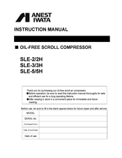 Anest Iwata SLE-2 Instruction Manual