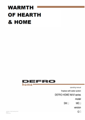 Defro Home NAVI Series Operating Manual