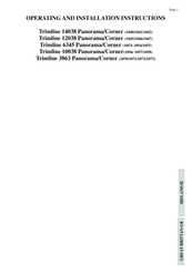 Thermocet Trimline 10038 Operating And Installation Instructions