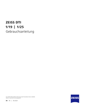 Zeiss DTI 1/25 Instructions For Use Manual