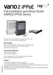Raytec VARIO2 iPPoE Series Full Installation And Setup Manual