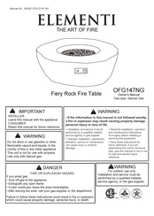 ELEMENTI Fiery Rock OFG147NG Manual