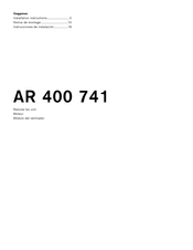 Gaggenau AR 400 741 Installation Instructions Manual
