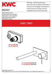 KWC ONO 11.152.034.000 Installation And Service Instructions Manual
