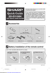 Sharp SD-EX100H Quick Manual