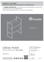Sauder Manhattan Gate 429251 Manual