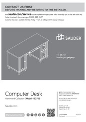 Sauder Hammond 430786 Manual