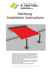 Retractable Awnings Hamburg Installation Instructions Manual