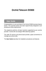 Orchid Telecom DX900 User Manual