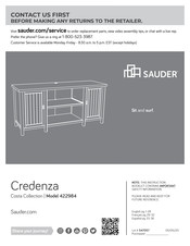 Sauder Costa Credenza 422984 Manual
