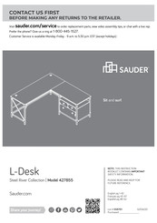 Sauder Steel River 427855 Manual