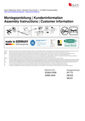 Rauch M1770 Assembly Instructions Manual