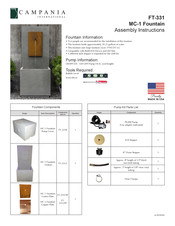 Campania International MC-1 Fountain Assembly Instructions