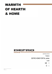 Defro Home PORTAL ME C Operating Manual