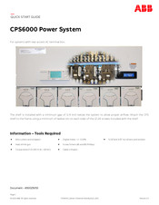 ABB CPS6000 Quick Start Manual