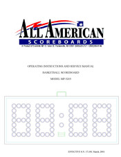 All American Scoreboards MP-5203 Operating Instructions And Service Manual