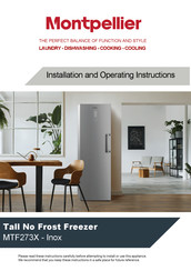 montpellier MTF273X Installation And Operating Instructions Manual