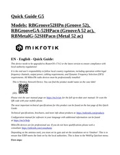 MikroTik RBMetalG-52SHPacn Quick Manual