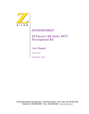 Zilog Z8 Encore! 8K Series User Manual