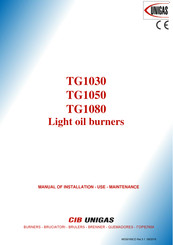 CIB UNIGAS TG1030 Manual Of Installation - Use - Maintenance