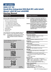 Advantech UNO-137 V2 Startup Manual