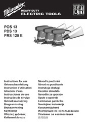 Milwaukee POS 13 Instructions For Use Manual