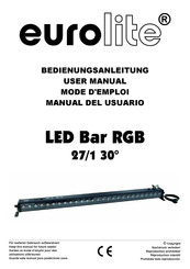 EuroLite LED Bar RGB 27/1 30 User Manual