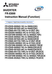 Mitsubishi Electric FR-E800 Instruction Manual